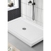 COZONY Non-Slip Shower Base, Center Drain Fiberglass Pan with Stainless Steel Drain - 3 of 4