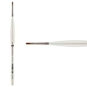 Borciani e Bonazzi UNICO Fiamatto Synthetic Series 821 Paint Brush, Flat Size 1 - For Acrylic and Watercolor Painting - Ergonomic Handle, - 1 of 4