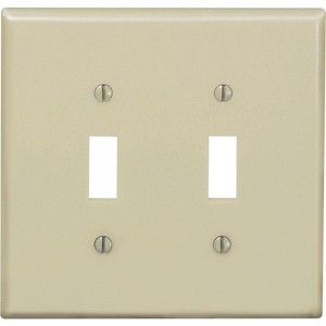 Leviton Ivory 2 gang Nylon Toggle Wall Plate  (Pack of 25) - 1 of 1