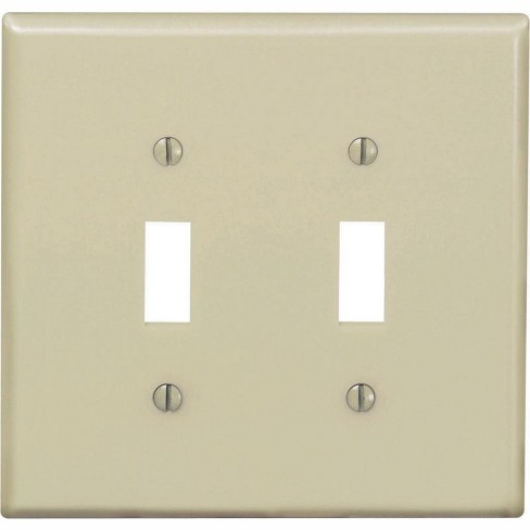 Leviton Ivory 2 gang Nylon Toggle Wall Plate  (Pack of 25) - image 1 of 1