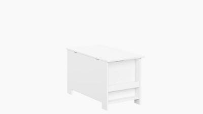 At Toybox  GZMR Wooden Toy Box White Rectangular Toy Box ORZH-4887-LC