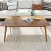 Plank+Beam Solid Wood 48" Mid Century Modern Coffee Tables for Living Room - 4 of 4