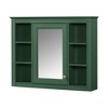 NicBex Modern Wall-Mounted Bathroom Storage Cabinet, Mirror with 6 Adjustable Open Shelves, Space-Saving Mirror Medicine Cabinet for Toiletries - 3 of 4