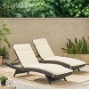 Christopher Knight Home Salem Outdoor Wicker Armless Adjustable Chaise Lounges with Cushion (Set of 2) - 2 of 4