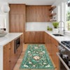 Washable Folding Floral Print Rug, Non-Slip Backing for Living Room Bedroom - 2 of 4