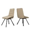 Artloge Set Of 2 360° Rotatable Upholstered Dining Room Kitchen Accent Chairs - 3 of 4