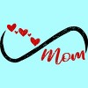Women's Design By Humans Forever Mom Hearts By Semir Racerback Tank Top - 2 of 2