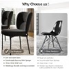 UNISOAR Dining Chairs Set of 2, 18.5 inch Chairs with Linen Cushion, Metal Legs for Living Room, Kitchen & Dining Room,Blue/Deep Gray/Light Gray - 3 of 4