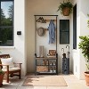 Coat Rack, Hall Tree with Shoe Bench for Entryway, Entryway Bench with Coat Rack, 4-in-1, with 9 Removable Hooks, a Hanging Rod - 3 of 4