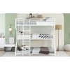 Streamdale Full XL over Twin XL over Queen Size Triple Bunk Bed with Long and Short Ladder,White - 4 of 4