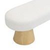 Kumasinova Modern Farmhouse Storage Bench – No Assembly, Upholstered Bedroom End of Bed Entryway Bench, Boucle Foot Stool, Ottoman Bench - 4 of 4