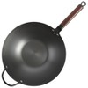 Gibson Home Babish 14" Carbon Steel Flat Bottom Wok: Induction Safe, 4.2 Qt Capacity, Black, 8 lbs - 4 of 4