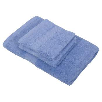 Unique Bargains Soft Absorbent Cotton Bath Towel for Bathroom kitchen Shower Towel 3 Pcs