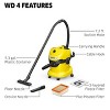 Kärcher WD 4 Corded Wet/Dry Vacuum, Heavy Duty Canister Vac - 2 of 4
