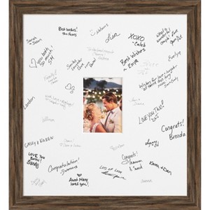 Regis Signature Mat Picture Frame – Guest Book Alternative for Weddings, Graduations, or Retirement – Autograph Photo Mat for Signature Board - 1 of 4