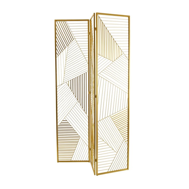 Glam Geometric Room Divider Screen Gold - Olivia &#38; May, 4 of 6
