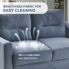 CAVINAS Modern Single Velvet Futon Sofa Couch with Thicken Cushion,Comfortable Sectional Sofa Couch for Living Room,Bedroom - 3 of 4