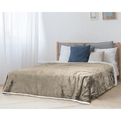 Tirrinia Queen Size Fleece Bed Blanket, Large Fleece Bedding Reversible Plush Blankets for Bed, Super Soft Comfy Warm Fuzzy (90x90 Inches)