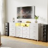 12-Drawer Dresser with Charging Station & LED Lights, Fabric Chest of Drawers with Sturdy Metal Frame - 2 of 3