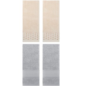 REGALWOVEN 4 Pcs Cotton Soft Bathroom Hand Towel 14" x 30" - 1 of 4