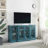 Dexmalle Teal Blue Sideboard Buffet 63" TV Stand - 2 of 4
