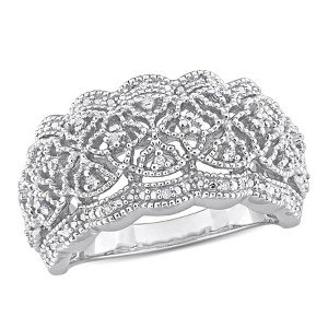 EVERLY JEWELRY | Sterling Silver 1/10 CT Diamond TW Fashion Ring - 1 of 4