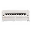 Twin Size Upholstered Daybed with Ergonomic Design Backrest and 2 Drawers - 4 of 4
