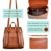 Generic Simple Vegan Leather Flap 3 Way Convertible Backpack Classic Vintage Faux Leather Fashion Daypack - 4 of 4
