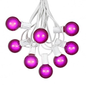 Novelty Lights 100 Feet G40 Globe Outdoor Patio String Lights, White Wire - 1 of 4