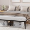 Universal Metal Bed Frame with Storage - Heavy Duty Platform for Twin/Full/Queen/King, No Box Spring - 3 of 4