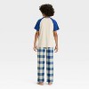 Boys' Short Sleeve T-Shirt and Plaid Fleece Pants Pajama Set - Cat & Jack™ - 2 of 4