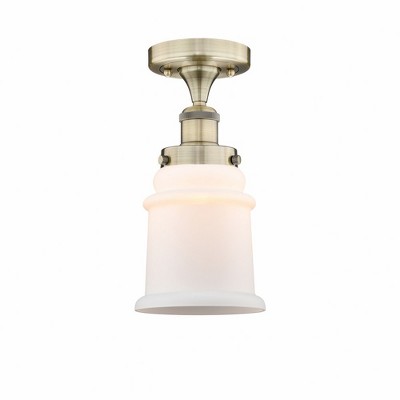 Canton - 1 Light Semi-Flush Mount In Industrial Style-11 Inches Tall and 6 Inches Wide