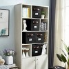 Set of 6 Fabric Storage Bin | Cube Storage Bin | Cube Organizer Bin, Black - 2 of 3