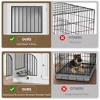 37 Inch Wooden Dog Crate Furniture, Dog Kennel Furniture with Storage & Feeding Bowls, Indoor Dog House End Table for Small to Medium-Large Dogs - 4 of 4