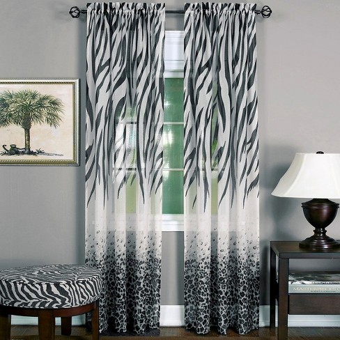 sheer leopard print curtains