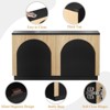 Brafabhome Accent Sideboards Buffet Cabinet with Arched Reeded Door, Modern Credenza Storage Cabinet with Adjustable Shelves for Living Room Bedroom - 4 of 4