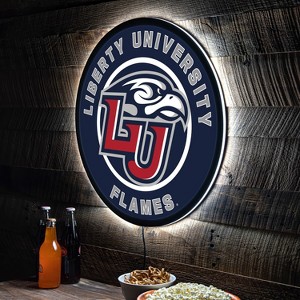 Evergreen Ultra-Thin Edgelight LED Wall Decor, Round, Liberty University- 23 x 23 Inches Made In USA - 1 of 4