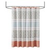 PAGED 72x72" Country Cottage Cotton Shower Curtain, Pintuck Paisley Print Shower Curtain with Lace Taping for Batnroom - 3 of 4