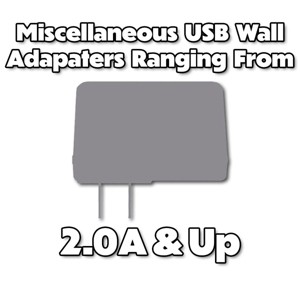 Miscellaneous & Mixed Wall Charger USB Adapter (2.0A Output and Up) - 1 Adapter - 1 of 1