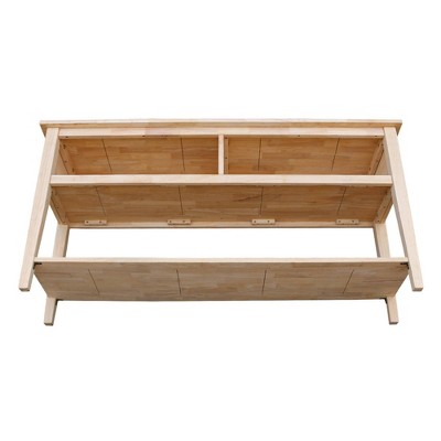 Solid Parawood Classic Entertainment TV Stand - 60" Light Brown