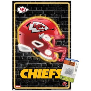 Trends International NFL Kansas City Chiefs - Neon Helmet 23 Unframed Wall Poster Prints - 1 of 4