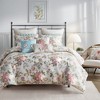 LIVN CO. 8 Piece Oversized Traditional Floral Comforter Set with Decorative Pillows - 2 of 4