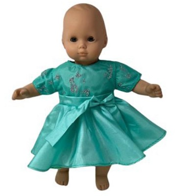 Doll Clothes Superstore Mint Green Party Dress Fits 15-16 Inch Baby Dolls