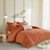 Twin/Twin Extra Long Kay Jacquard Comforter Set Rust - Urban Habitat: Hypoallergenic, OEKO-TEX Certified - 2 of 4