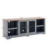 NicBex TV Stands for 80 inch TV,Farmhouse Entertainment Center with Cabinets and Open Shelves,TV Console for Living Room, Bedroom, Home,Light Blue - 3 of 4