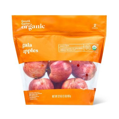 Fresh Organic Gala Apples - 2lbs Bag - Good & Gather™
