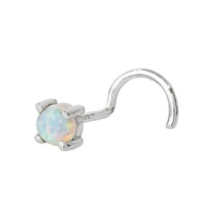 Jewelry Avalanche Natural Australian Opal Nose Stud 22G 14K Gold Nose Screw Nose Ring Stud - 1 of 4