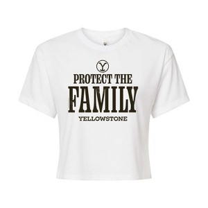 Women's - Yellowstone - We Are Family Y Brand Cropped Graphic T-Shirt - 1 of 4