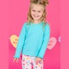 RuffleButts Girls Knit Long Sleeve Ruffle Layering Tee - 3 of 4