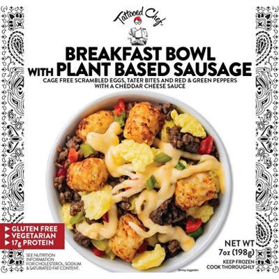 Tattooed Chef Frozen Plant Based Sausage Breakfast Bowl - 7oz